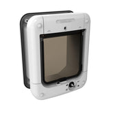 Closer Pets Cat Mate flap mounting illustration showing secure installation.