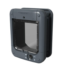 Closer Pets microchip cat flap front view demonstrates secure access and wildlife exclusion