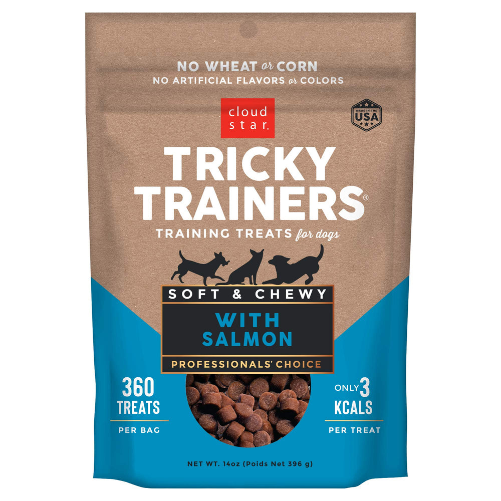 Cloud Star Tricky Trainers packaging shows a two-pack bag for easy training rewards