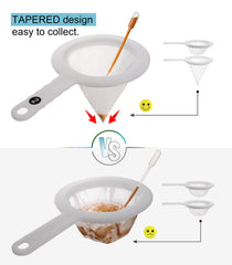 Clscea brine shrimp net 200-mesh conical sieve collects newly hatched shrimp.