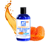 Club Hachiko Wild Alaskan Salmon Pollock Oil bottle front signals premium omega-3 support for dogs.