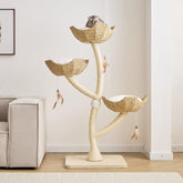 CLVTREBETO 52-inch cat tree tower for tall cats offers safe climbing and lounging.