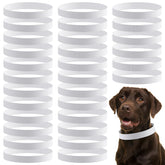 Clysee 500-count white pet ID collars ready for quick labeling and newborn identification.