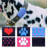 Clysee dog tag silencer pack with paw-design reduces tag noise on daily walks