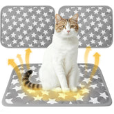 Clysee self-warming cat bed mat gray 16x20 inch for cozy indoor lounging