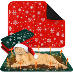 Clysee self-warming cat bed snowflake four-pack pack shot for cozy indoor warmth