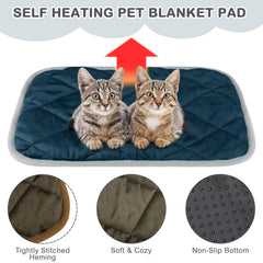 Clysee self warming cat mat coffee provides soft texture and warmth for lounging cats.