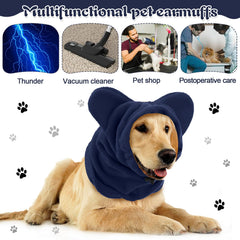 Clysee Winter Dog Hat neck-warmer detail demonstrates warm coverage on cold walks