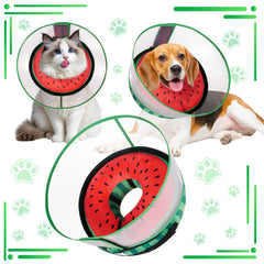 CNEO donut-collar side view highlights adjustable fit for post-surgery comfort and breathability