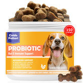 Cnido Petteri probiotic dog bottle close-up showing gut support