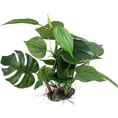 CNZ aquarium decor 13-inch plant blends with gravel for a realistic underwater scene.