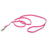 Coastal Neon Pink Single-Ply Leash side view shows durable construction for daily walks.