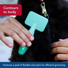 Coastal Pet Li'l Pals slicker brush in use during a calm grooming routine for puppies