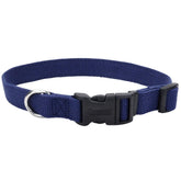 Coastal Pet New Earth Soy collar Indigo closeup shows soft cashmere feel for dogs