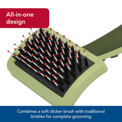 Coastal Pet Safari Complete Cat Brush distributes natural oils for a shiny coat