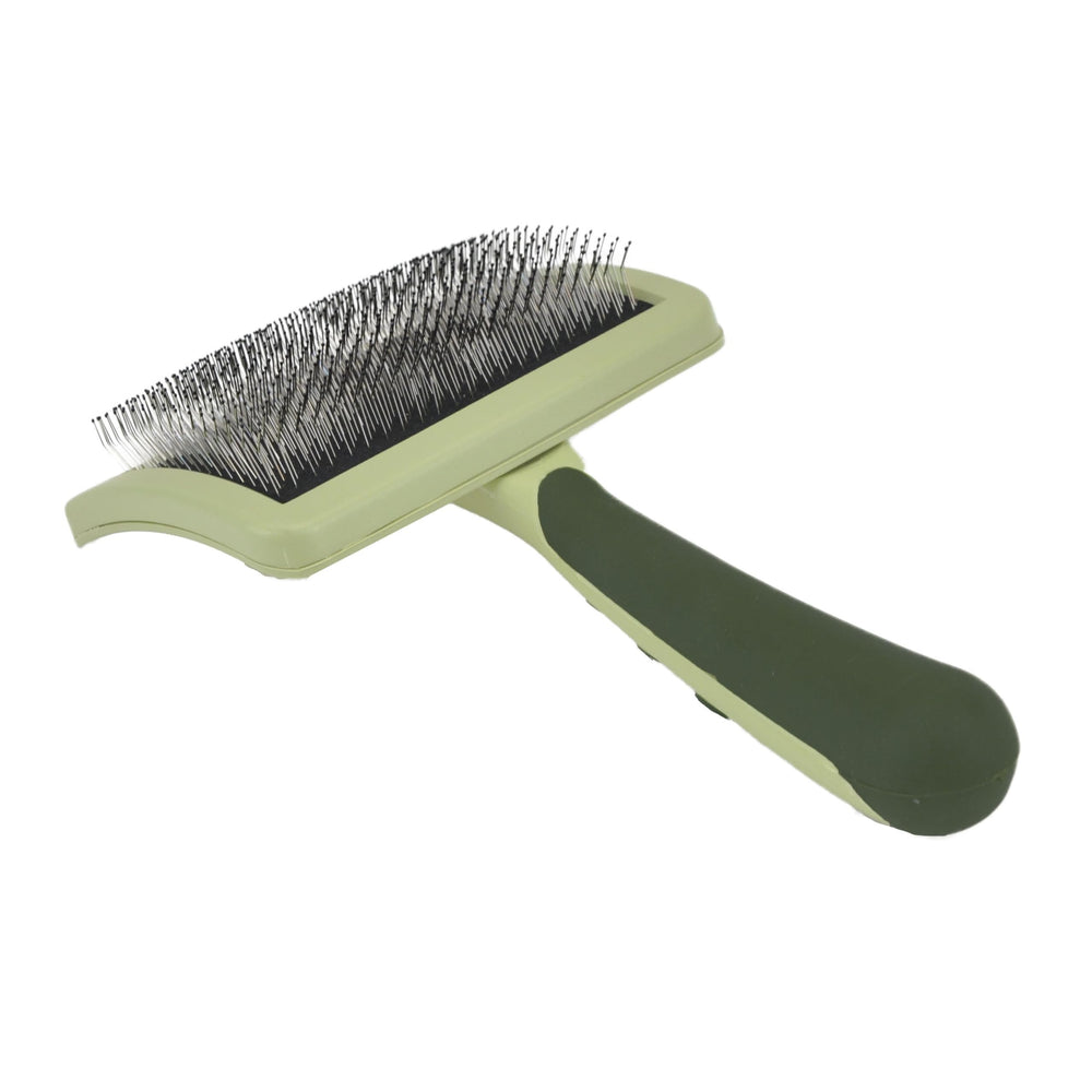 Coastal Pet Safari curved firm slicker brush top view for gentle detangling