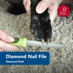 Coastal Pet Safari diamond nail file conforms to nail shape for safe grooming
