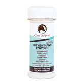 COAT DEFENSE Daily Preventative Powder packaging shows easy storage and usage.