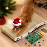 Coching cat scratcher durable cardboard top view demonstrates sturdy construction for active cats