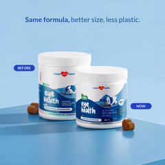 Coco and Luna eye health dog soft chews closeup highlighting chewy texture for easy dosing.