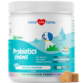 Coco and Luna Probiotics Chews packaging for easy daily digestion support