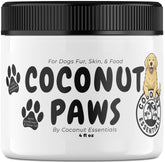 Coconut Essentials Coconut Paws balm bottle ready to soften paws and protect coats.