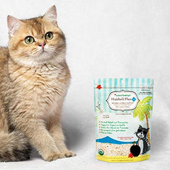 Cocotherapy Hairball Plus Fiber raw vegan ingredients support pet wellness.