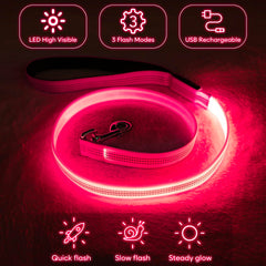 Colaseeme LED dog leash USB charging for quick, convenient power.