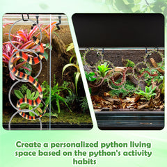 Coldairsoap simulated tree vine shows realistic texture for immersive habitat enrichment.