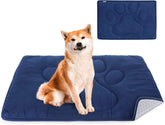 Coldwind dog crate pad top view in navy 23x36 for dogs up to 65 lbs with cozy comfort