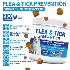 ColEaze chicken-flavor flea and tick chew delights cats, encouraging consistent use.