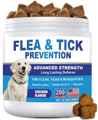 ColEaze flea-tick chews soft treats, natural ingredients for gentle protection and tasty chicken flavor
