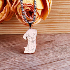 Colentine dog necklace lobster clasp—secure fit for active daily wear.