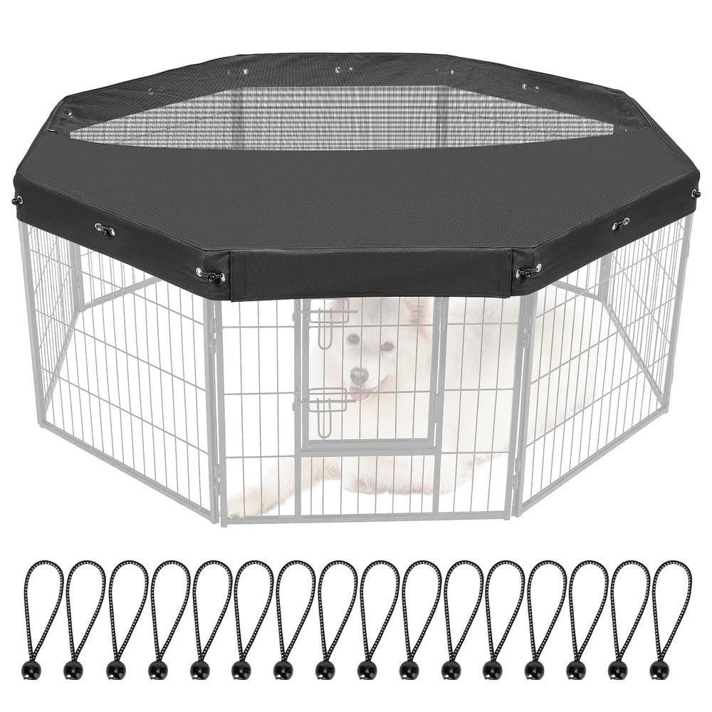 Colewin dog playpen cover front view demonstrates secure fit for 30-inch pens.
