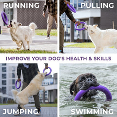 COLLAR Puller agility and jumps toy in action during outdoor play.
