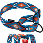 CollarDirect Aztec Martingale Collar blue tribal pattern aids gentle training on dogs