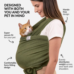 CollarDirect dog sling carrier secure fit demonstrates snug support during short trips.