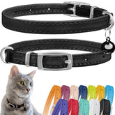 CollarDirect leather cat collar with bell enhances visibility for cats