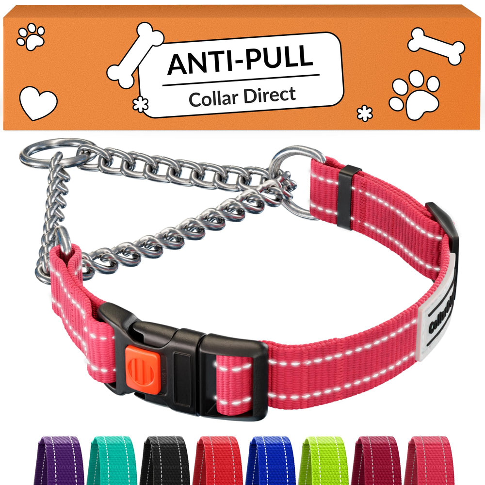 CollarDirect pink martingale collar with quick-release buckle for easy on/off