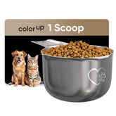 Color Up 1 Cup Pet Food Scoop with embossed 1-scoop marking for consistent portions.