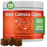 Colorado Dog hemp calming chews bottle helps ease anxiety with easy-to-dose servings