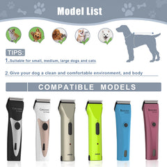 colorski 5in1 blades compatible with Figura dog clipper for efficient trims.