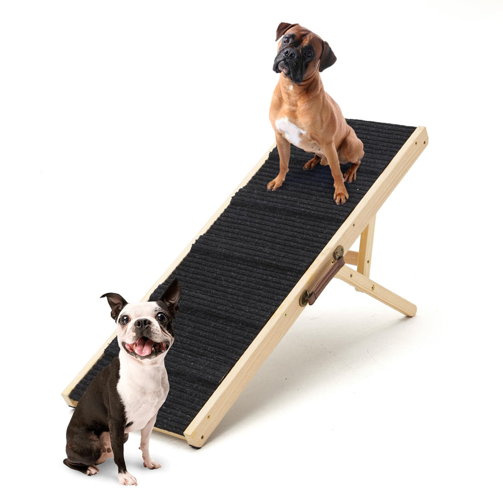 COLZEA dog ramp on couch showing low-bed setup for easy access