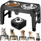 COMESOON elevated dog bowl stand folded for compact storage and travel.