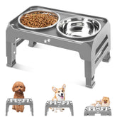 COMESOON elevated dog bowl stand with adjustable heights for comfortable feeding