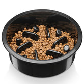 COMESOON slow feeder bowl front view with maze design for calmer eating.