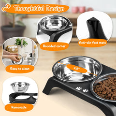 COMESOON tazones de acero inoxidable de 5 pulgadas para comida y agua