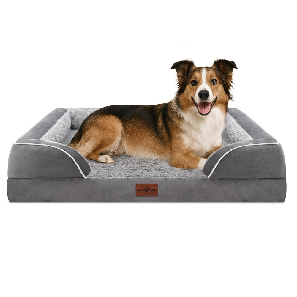 Comfort Expression orthopedic dog bed overview with egg crate foam for joint support.