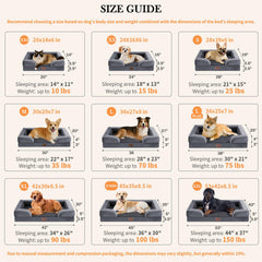 Comfort Expression Orthopedic Dog Bed 42x30 size shows ample lounging space for XL dogs