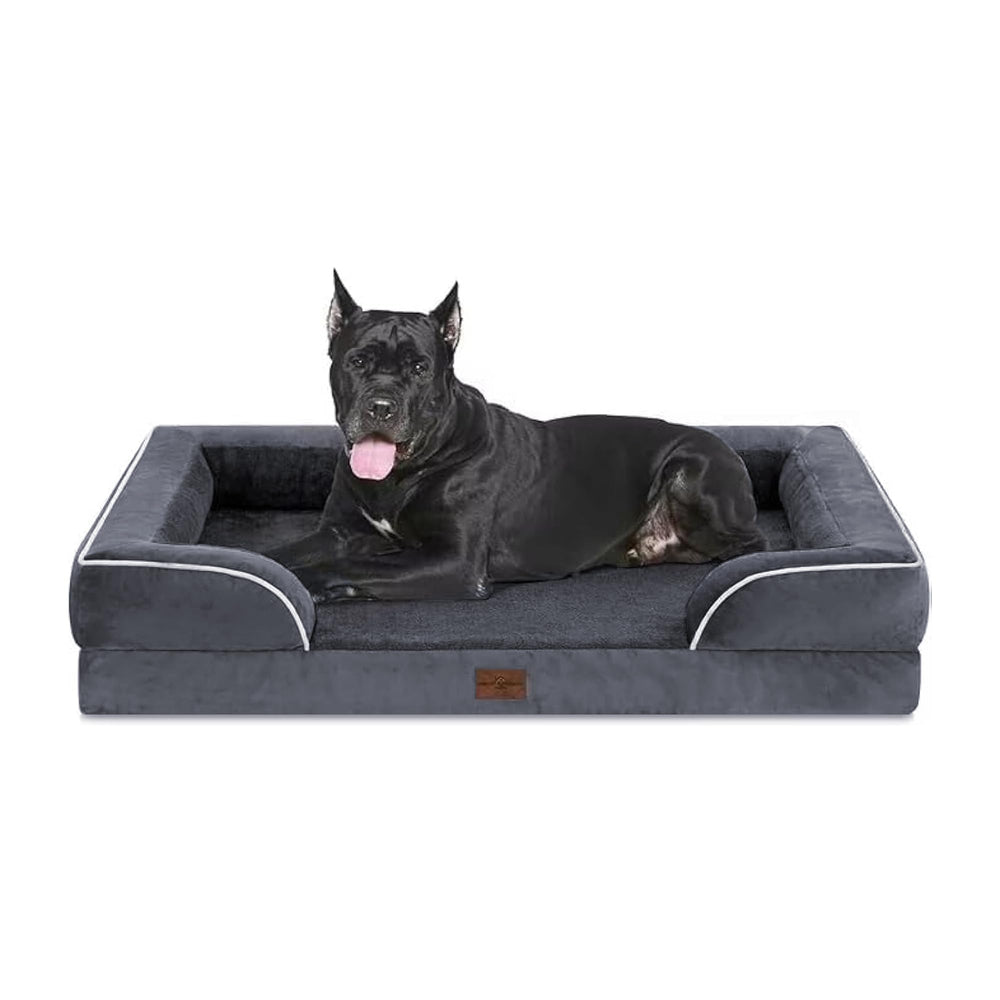 Comfort Expression orthopedic dog bed foam close-up shows supportive egg crate layers for joints.